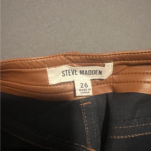 Steve Madden brown leather pants - Picture 3 of 3